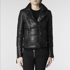 All Saints Leather Puff Jacket